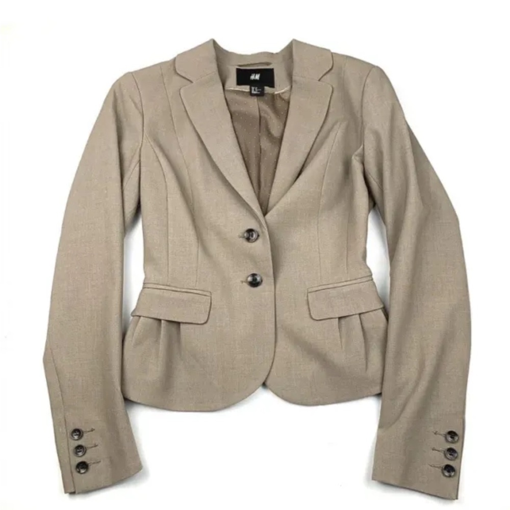 H&M Women’s Tan Taupe Blazer Size 4